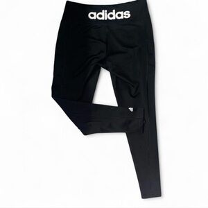 Adidas black leggings with logo on the back
